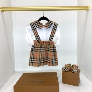 Unisex Suki Vintage Check Pinafore Skirt & Bodysuit Set - Baby 6M